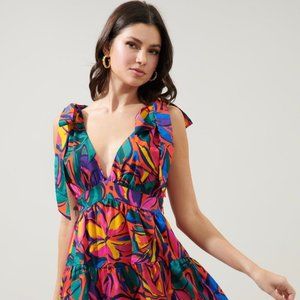 Sugarlips Talullah Tie Strap Tiered Mini Dress